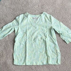 Vineyard Vines Mint Green Textured Top